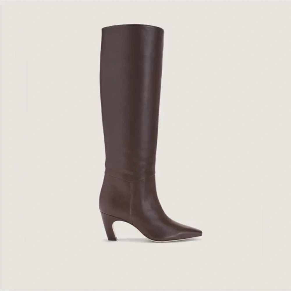 Everlane Chocolate Heeled Boots - Picture 2 of 7
